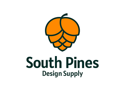 South Pines Logo branding flat icon logo minimal typography vector