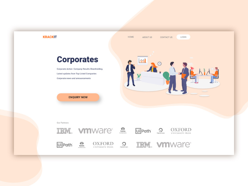 Landing page for corporates simple design user experience user interface design userinterface corporate corporate design website web landing page landingpage web design minimalist ui illustration ux vector branding user center design uidesign design minimal