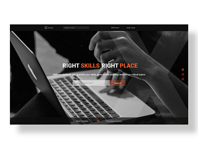 online skill learning site landing page