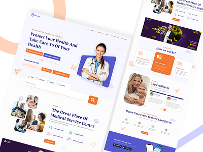 Medical Website design graphic design illustration typography ui ux vector