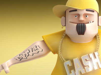 Fatboy Final Textured Small 3d character commercial design