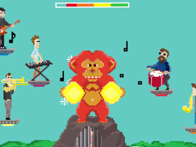 Music Video STARK BAND - ONE DAY 8bit animation music video vector