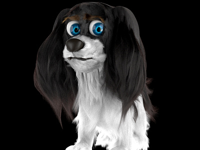 Doggy 3d animal characters design dog illustration test