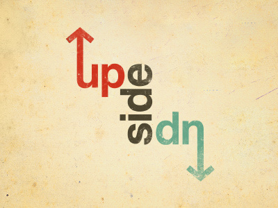 up-side-down fun typo typographic