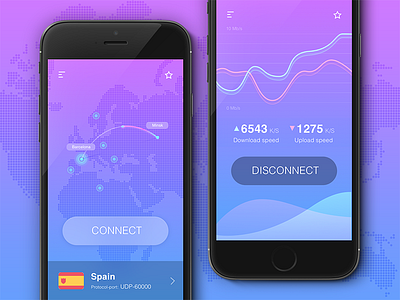 proxy app button concept connect country flag map network vpn