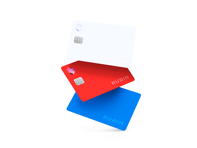 Rubin bank card credit flag illustration minimal pay russia ui visa wallet