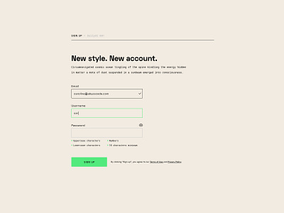 Signup - daily UI 001
