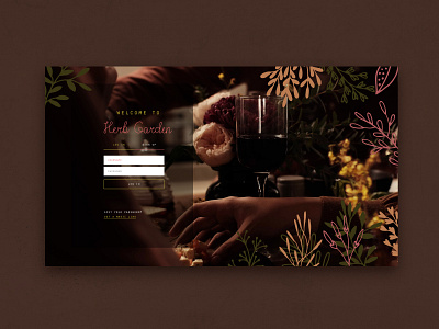 Login restaurant concept interface login ui webdesign