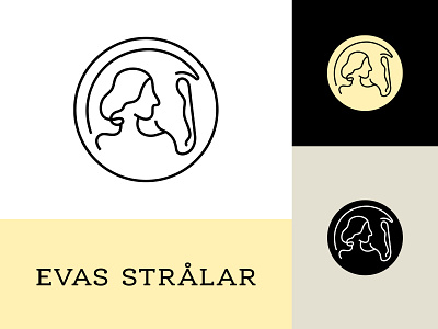 Evas Strålar Logo branding design logo logotype typography vector
