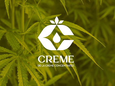 CREME art beauty branding cannabis design icon illustration leaf logo logo designer minimal monogram nature packaging sketches trending vector