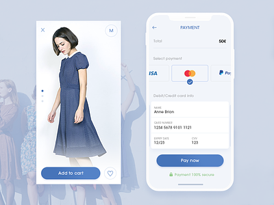 Credit card checkout checkout credit card dress fashion interface mcommerce payments shop ui vintage
