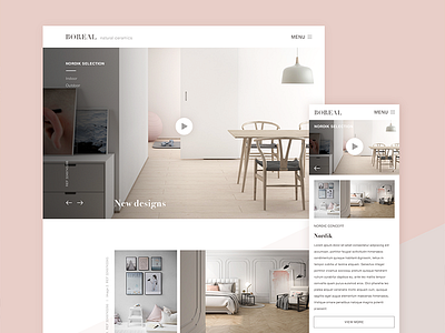 Boreal. Ceramics website. ceramics landing page ui ui design ux web web design website