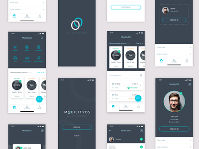 MobilityOS app design branding design interface logo ui ui design ux vector