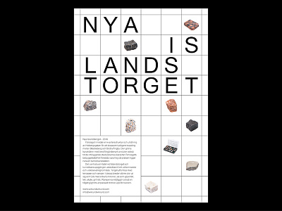Nya Islandstorget collage design graphic design minimalism poster typography