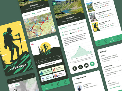 VISORANDO - App concept app design hiking mobile ui sport ui ux visorando