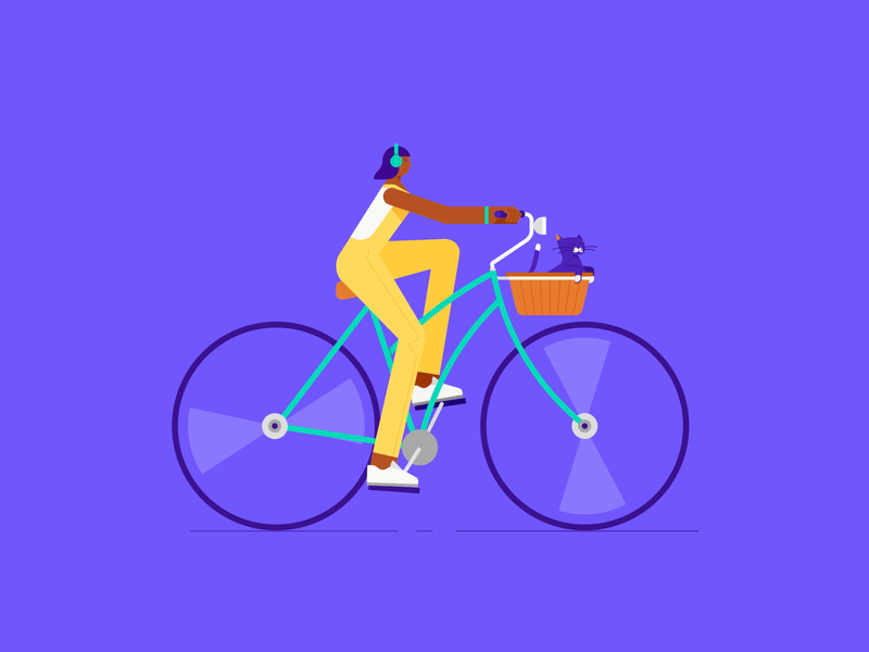 Yalo_Cyclist_MCo animated gif animation gif motion motion graphics