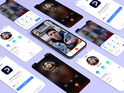 Calling Mobile App UI Design minimal design mobile app design ui design ui ux