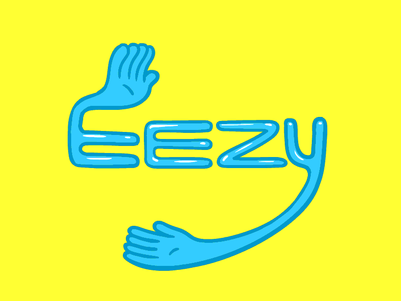 Eezy animated animation art design digital easy gif graphics motion move sticker
