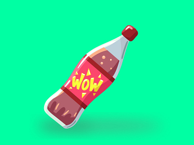 WoW! Drink 2d arthouse asset coke drink energy energy arthouse foxy step illustration mobile game product thirsty