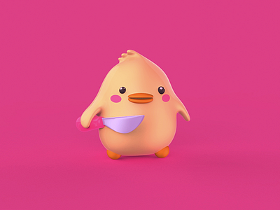 3D Chicken 3d art character chicken design energy arthouse game illustration