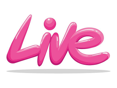 Live your art animation art branding clean cool design energy energy arthouse funky graphics illustration letter lettering letters live logo pink product trendy vector