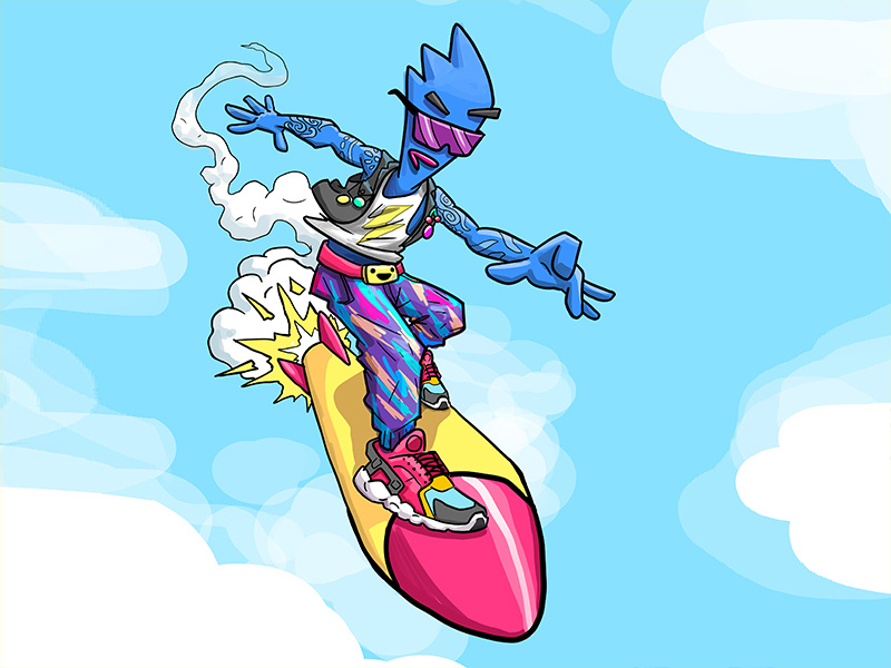 I am a rocket, I am a star product cartoon trendy graphics arthouse energy star logo alian character illustration art 2d ui vector energy arthouse rocket logo 90ies rockstar star rocket