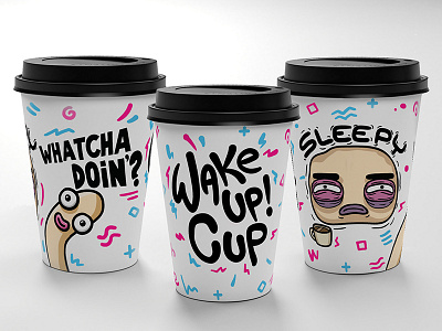 Perfect wake up TRIO 2d animation arthouse cartoon character coffee coffee app coffee cup coffee cup mockup coffee service coffeescript design energy energy arthouse energy drink funky graphics logo product trendy