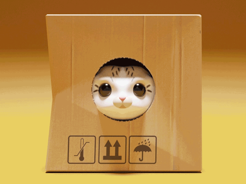 Cat Box Pump 3d animation 3d animation studio animal animation cartoon cat character cute funny motion design