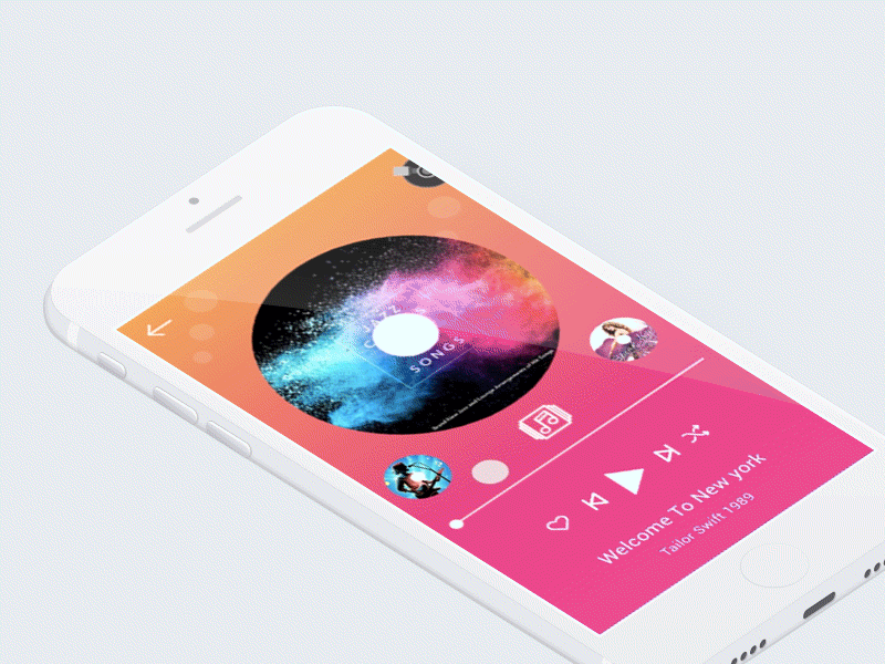 Music Player UI Interaction music player ui ux