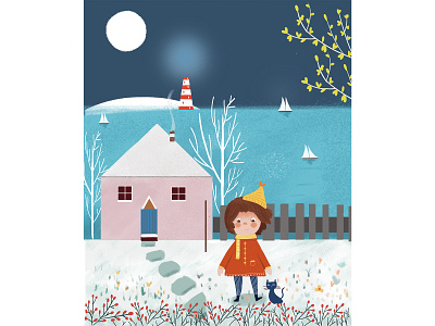 winter design flat illustration illustration