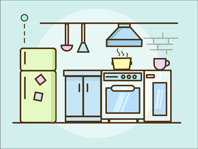 kitchen design illustration