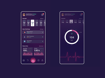 Heart Rate Mobile application user interface design