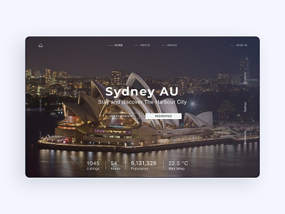 UI design of landing page for Australian Properties