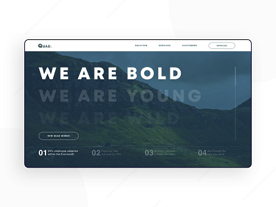 Quad. UI landing page