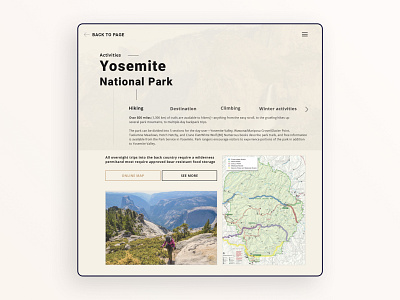 Yosemite National Park america blog design destination hikigng illustration landing page park product design ui usa vector web design yosemite