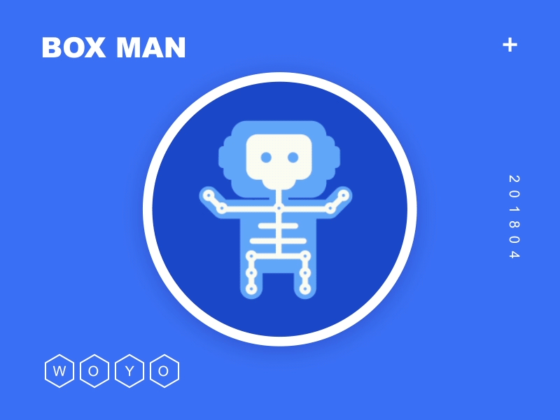 Neteork fault animation app blue illustration robot skeleton ui ux