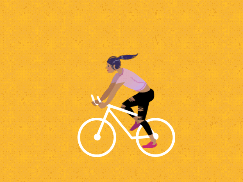 Magazine Cover Illustration - Cyclist after effects aftereffects animated loop animation design digital art editorial editorial illustration gif illustration logo magazine map motion design ui