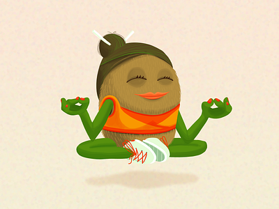 Ad Illustration - Yogi Kiwi Character