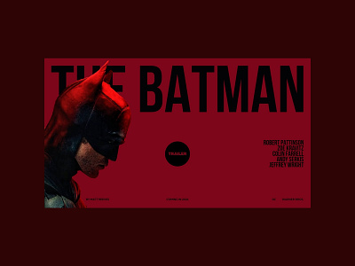 COVERS — Batman batman clean cover design hero section homepage minimal promo ui ux web website