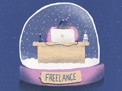 Blue Sequels / August / 009: Freelance character freelance freelancer illustration
