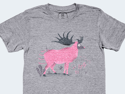'Elk' illustration on Cotton Bureau apparel cotton bureau t-shirt tees
