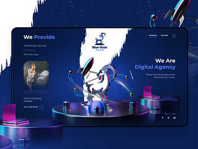 BlueGoat webdesign 3d art ui ux webdesign website