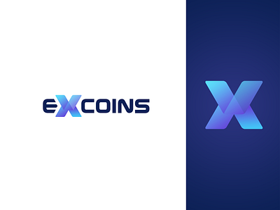 Excoin logo logo logo design sygnet vector