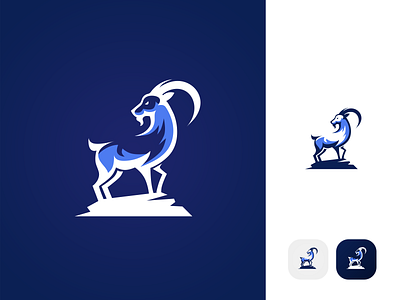 BlueGoat Logo goat illustration logo logodesign vector