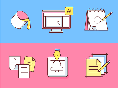 Udemy Cover icons 2d 3d adobe illustrator app app icons app illustration branding cute doodleart emptystate figma fun girl girly icon icon set icon sets illustration ux
