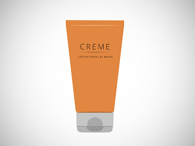 Creme flat flat design lotion orange