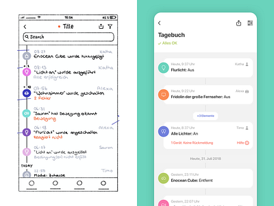 homee app diary / Tagebuch