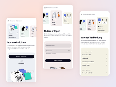 homee onboarding app application candy cards design experience flow interaction interactiondesign interface interfacedesign ios mobile onboarding progress screendesign steps ui user ux