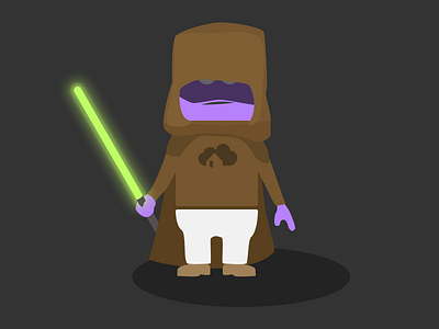 homee the Jedi avatar character homee illustration jedi light saber star wars