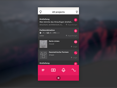 Bulb app appdesign dark flat flat design interface screendesign ui ui design